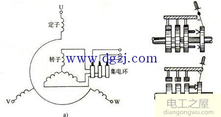 繞線式電機(jī)轉(zhuǎn)子接線圖