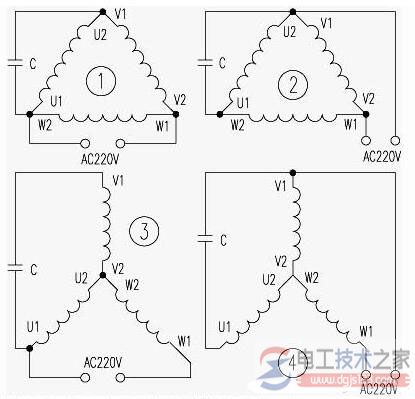 三相異步電機的三角形聯(lián)接與星型聯(lián)接